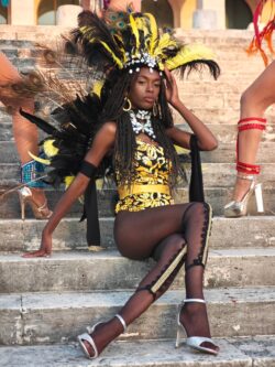 Modelle con i costumi di Linda Carbonari al Palazzo della Civiltà Italiana, EUR Roma: shooting di LC Creative Studio